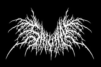 create a modern goth metal logo design for your company