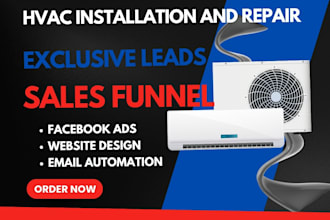 setup hvac leads sales funnel to generate hvac leads design hvac website