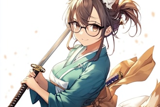 do awesome anime character for oc, fanart, vtuber art, manga illustration