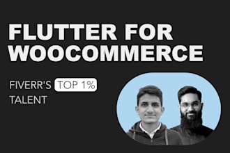 develop flutter app for woocommerce