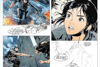 make a comic book illustration graphic novel manga comic art