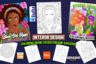adult coloring book and coloring page for kids activity kdp