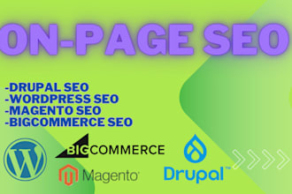 do entire on page seo for drupal wordpress  bigcommerce or magento