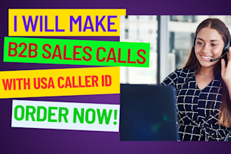make b2b sales calls with USA caller id