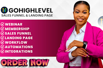 build gohighlevel sales funnel, go high level landing page, ghl website expert