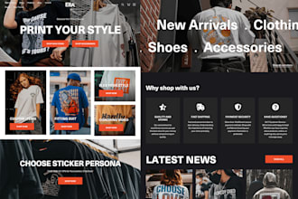 streetwear clothing website, streetwear clothing brand store or shopify website