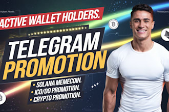 crypto telegram promotion to sell out token presale, I co increase wallet holder