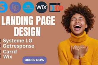 sales funnel in systeme io, getresponse, carrd, wix, clickfunnel, landing page