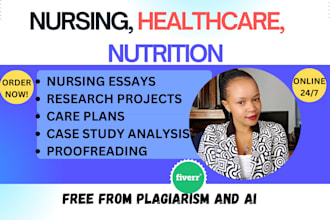 write content in nursing, healthcare and nutrition