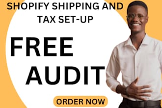 set up shopify shipping and tax, shipping setting and store audit
