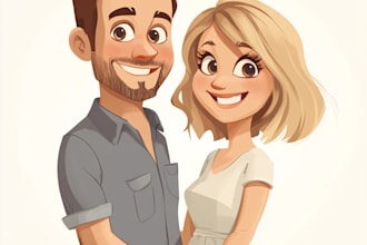 create realistic family portrait, couple or group from photo