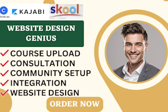 design kajabi thinkific squarespace website skool circle so course upload kajabi