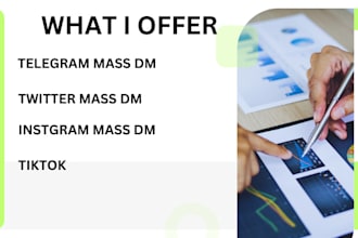 send telegram mass dm twitter dm discord dm reach out to tiktok  instagram  dm