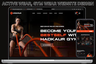 design activewear website gym wear store clothing store yoga sportswear website