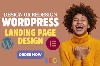 build wordpress website, wordpress landing page, landing page, one page website