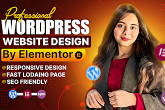 develop a wordpress website with elementor pro