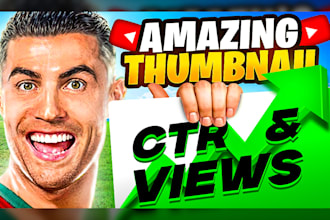 create clickbait amazing youtube thumbnail design