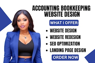 design bookkeeping website finance website, accounting website insurance website