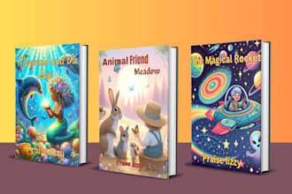 design children book cover kids illustration ebook 3d mockup paperback