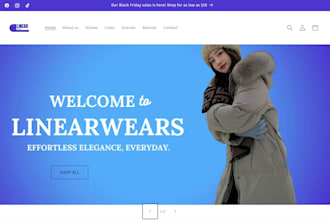 design luxe winter clothing website winter apparel winter wardrobe shopify store