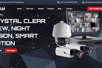 design camera shopify store photography drone website cctv home security website