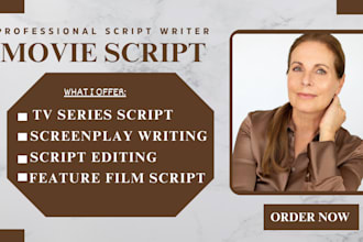 ghostwrite screenplay movie script or short film, screenwriting, script writing