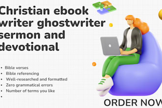 be your christian ebook writer ghostwriter sermon and devotional
