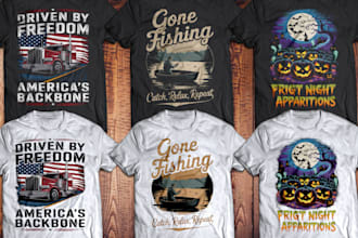 design unique and eye catching t shirts for your brand or personal use
