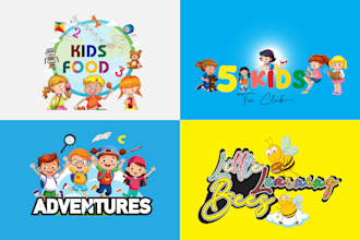 design a fun colorful logo for your kids business baby shop school