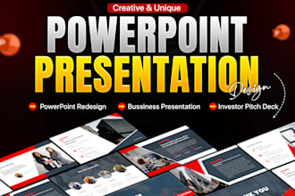 design, redesign and animate powerpoint presentations and pitch deck