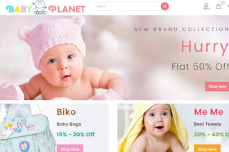 design kids shopify store baby shopify store baby clothing store baby website