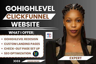 redesign your gohighlevel pages,ghl landing pages and ghl checkout setup
