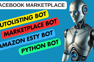 build facebook marketplace bot, etsy bot, amazon bot, ebay bot in python