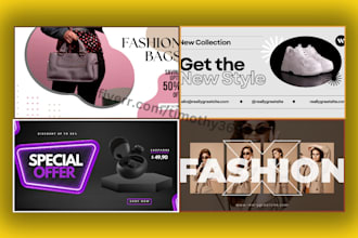 create banner, logo for etsy shop, ebay, amazon, shopify store, website banner