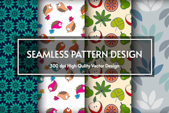 create seamless pattern design for fabric, textile , kids