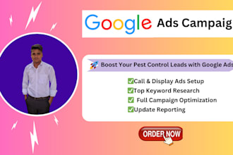 set up google ads for your pest control local business and service in USA,UK
