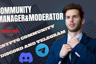 be your telegram and discord moderator and crypto community manager memecoin