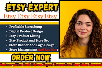 setup etsy store banner stan store design etsy digital product print on demand