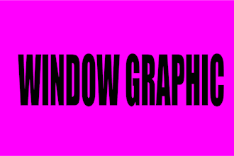 design creative and trendy shopfront, window graphics, storefront and billboard