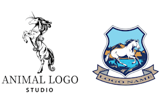 make animal equestrian farm horse logo