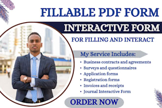 design fillable pdf form, journal redesign to fillable PDF interactive form