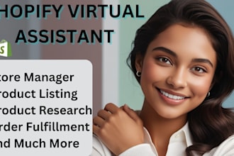 be your shopify virtual assistant and shopify store manager for shopify website
