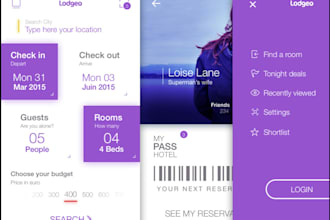 develop hotel booking app, ticket booking app, event booking app