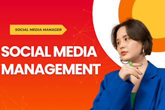 be your professional social media manager, monthly management