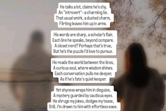 write wholesome, heartfelt, and lovely romantic  poems