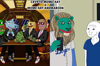 draw memeart,pepe art,nft art,boys club meme,crypto meme video,crypto meme,wojak