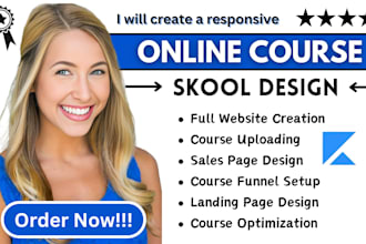 setup skool community skool online course kajabi website kajabi online course