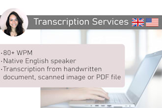 transcribe your handwritten, scanned or PDF document