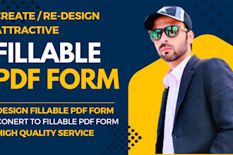 create and redesign a attractive fillable PDF forms