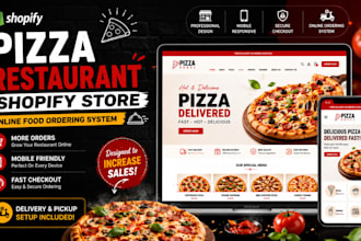 design a pizza restaurant shopify store with online food ordering system